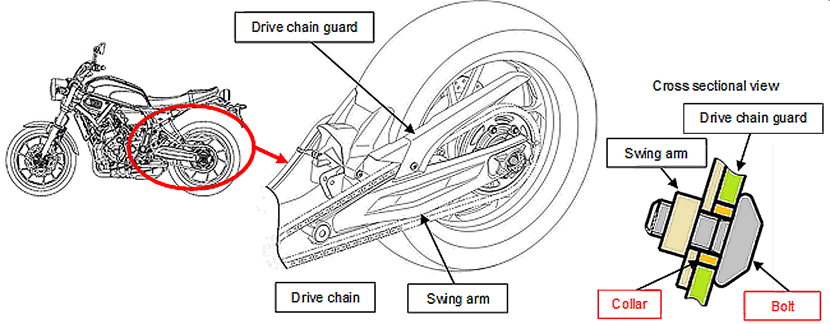 MT07 XSR700 Drive Chain Bolt